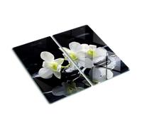 Tulup Tabla De Cortar Cocina 2x30x52cm - Vidrio Protector De Placa De Induccion - Orquídea