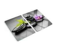 Tulup Tabla De Cortar Cocina 2x40x52cm - Vidrio Protector De Placa De Induccion - Piedras