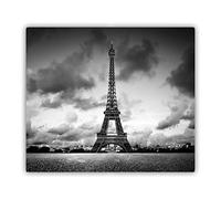 Tulup Tabla De Cortar Cocina 60x52cm - Vidrio Protector De Placa De Induccion - Torre Eiffel, París