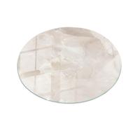 Tulup Tablero de Vidrio para Mesa ⌀ 100 cm Redonda para la Cocina, Comedor y Salón Encimera de Vidrio Superficie Lisa Decoración Moderno Cristal Templado - Motivo Textura de mármol