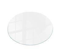 Tulup Tablero de Vidrio para Mesa ⌀ 70 cm Redonda Cristal Templado Superficie Lisa para la Cocina, Comedor y Salón Decoración Moderno Encimera de Vidrio - Motivo Blanco Liso