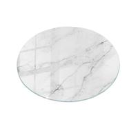 Tulup Tablero de Vidrio para Mesa ⌀ 70 cm Redonda para la Cocina, Comedor y Salón Cristal Templado Encimera de Vidrio Superficie Lisa Decoración Moderno - Motivo Superficie de mármol