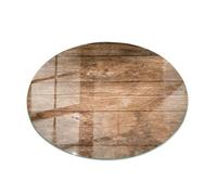 Tulup Tablero de Vidrio para Mesa ⌀ 90 cm Redonda Decoración Moderno Encimera de Vidrio Superficie Lisa Cristal Templado para la Cocina, Comedor y Salón - Motivo Tablas de Madera