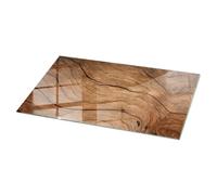 Tulup Vassoio di Vetro 100x50 cm Rectangular Moderno Decoración Moderno Cristal Templado para la Cocina, Comedor y Salón Encimera de Vidrio Superficie Lisa - Motivo Madera Natural