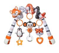 TUMAMA 2 in 1 Arco con Juguetes Espiral Carro Bebe 0 3 6 9 Meses, Juguete Hamaca Actividades Bebes Para Cochecito Carrito Cuna, Arco de Juegos Tener Colgantes Sonajero y Mordedor Para Recien Nacido