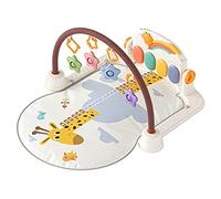 TUMAMA Baby Floor Gyms Playmats Actividad Gimnasio Sonidos Luces Música Kick Play Piano Niños Sonajeros colgantes Estera para gatear Suave Grueso Niño Recién nacido Regalos de vacaciones