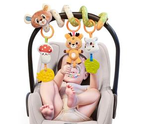 TUMAMA Espiral Carro Bebe 0 3 6 Meses - Espiral de Actividades con Colgantes - Juguete de Cochecito para agarrar y Jugar - Juguete de bebé para la Cama, el Asiento del Coche - Bebes Regalos
