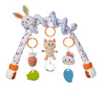 TUMAMA KIDS Juguete de bebé para Hamaca, 2 in 1 Juego de Juguetes de Arco y Espiral, Juguetes Bebe 0 3 6 9 Meses con sonajero Colgante - Conejito