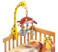 TUMAMA Móvil Cuna Bebe con Música y Luz, Cuna Bebe Juguete Giratorio y Desmontable, Carrusel Cuna Bebe Luz y Musica para Bebés de 0 a 12 Meses