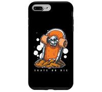 Tumba Cráneo Muerto Patinador Patín Muerto Regalo de Patinet Carcasa para iPhone 7 Plus/8 Plus