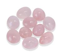 Tumbled Polished Natural Rose Quartz Stones, Crystals and Healing Stones Quartz Bulk for Wicca, Reiki, Healing Energy, Chakra Stones(10Pcs)