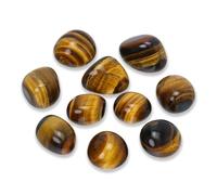 Tumbled Polished Natural Tiger's Eye Stones for Tumbling, Cabbing, Fountain Rocks, Decoration, Polishing, Wire Wrapping, Wicca & Reiki Healing Crystals(10 Pcs)