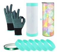 Tumbler Bands For Sublimation Heat Resistant Wrap Ring Silicone Set 6 Pcs Travel Mug Water Bottle Cup Prevents Ghosting Non-slip Grip Versatile Accessory Coffee Tea Cold Drinks Practical Bever