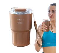 Tumbler Genérico con Straw, 360 ml Travel Taza, Hot & Cold Retention, 2,76 x 2,76 x 5,71 in, Portable Cup for Daily Use, Outdoor Activities, Gimnasio, Deportes, Camping, Long Lasting