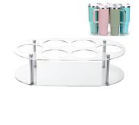 Tumbler Holder, Water Bottle Rack, 15,75 x 9,06 x 3,94 pulgadas, 6 ranuras organizadoras Space Saving Drink, Cup Organizer Wine Glass Stand for Pantry Kitchen Shelf Apartment Home Cupboard Storage