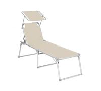 Tumbona 65 x 200 x 48 cm Beige