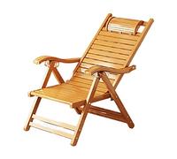 Tumbona ajustable de madera plegable para patio, para el hogar y el balcón, diseño ergonómico, reclinable, multiángulo, color marrón resistente