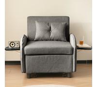Tumbona ajustable, sillón, mesas plegables para habitaciones pequeñas, sofá cama individual extensible con función para dormir Gray