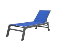 Tumbona barbados de textileno azul oscuro - aluminio antracita