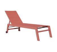 Tumbona barbados en textileno terracota aluminio terracota