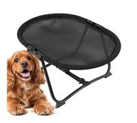 Tumbona canina elevada, plegable, tela de flujo de aire, diseño de eslinga antideslizante, lugar de descanso de animales fuera del suelo, tapete frío al aire libre, base de metal reforzada para viajes