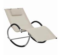 Tumbona con almohada textileno crema