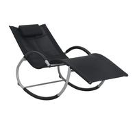 Tumbona con almohada textileno negro