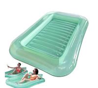 Tumbona de Agua Inflable, Flotador de Piscina de Verano, colchón de Aire al Aire Libre, Silla de Cama Plegable con diseño de Respaldo, Flotador reclinable portátil, Divertida de