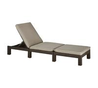 Tumbona de jardín Daytona II (Marrón, Plástico, Respaldo regulable)