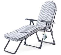 Tumbona de jardín KADAX con respaldo ajustable, tumbona de estructura de acero