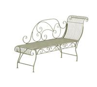 CLP Tumbona de Jardin Karma en Estilo Rústico I Banco en Diseño Chaiselongue I Tumbona de Jardín Exterior I Banco de Exterior de Hierro I Color:, Color:Antiguo-Verde