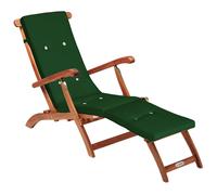 Tumbona de jardín Queen Mary® acacia certificada FSC® incl cojín verde