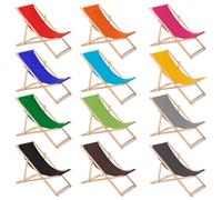 Tumbona de Madera Silla Plegable Hamaca de Haya Playa Terraza Jardín Colores