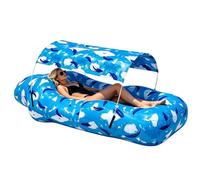 Tumbona de playa hinchable para sofá de aire - Tumbona de jardín para piscina con toldo parasol, sillón flotante portátil | Vacaciones Viajes Camping Mar Senderismo Picnic Patio S