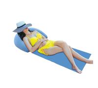 Tumbona de playa inflable, cojín relajante de 7.1 x 7.87 pulgadas, diseño plegable a prueba de , comodidad de viaje ligera, para familiares, amigos, tomar el sol, broncear, picnic, vacaciones