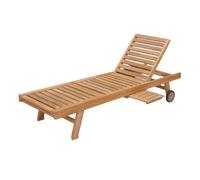 Tumbona de teca plegable lombok madera clara