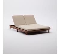 Tumbona doble Turqueta en madera maciza de teca 100% FSC