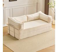 Tumbona Extragrande Para Interior, Sofá Cama Sin Armazón Tapizado De 1,5m/1,8m/2m/2,2m, Con Reposabrazos Mullidos, Profundidad Del Asiento De 75 Cm, Relleno De Espuma De Alta Densidad, Sofá Cama