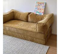 Tumbona Extragrande Para Interior, Sofá Cama Sin Armazón Tapizado De 1,5m/1,8m/2m/2,2m, Con Reposabrazos Mullidos, Profundidad Del Asiento De 75 Cm, Relleno De Espuma De Alta Densidad, Sofá Cama