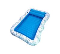Tumbona flotante para piscina: estera de agua inflable para adultos, piscina inflable, cómodo flotador para piscinas con portavasos, río, playa, patio trasero, viajes de vacaciones, bronceado portátil