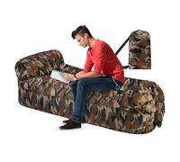 Tumbona hinchable de 94,49 pulgadas | Cama de camping de tela Oxford - Resistente a los arañazos, impermeable, silla de salón inflable rápida para senderismo, camping, picnic, festivales, dormir