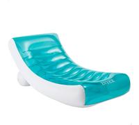 Tumbona hinchable intex transparente azul - 188x99 cm