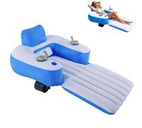 Tumbona Inflable con Flotador de Piscina motorizado, Flotador de natación eléctrico Recargable con Motores duales y rotación de 360°, sillón acuático para Lago, río, Playa, Verano
