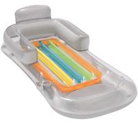 Tumbona Inflable Diseñadora Bestway Con Soporte Para Bebidas - Plateada O Azul