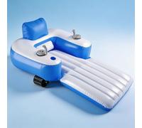 Tumbona inflable motorizada para adultos, flotador eléctrico para piscina