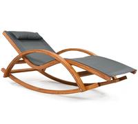 Tumbona mecedora de madera Elba Garden Point gris