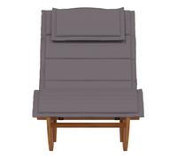 Tumbona mecedora mazaneda madera de acacia gris oscuro 74x154x60 cm