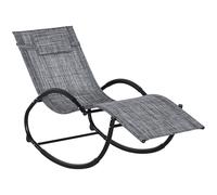 Tumbona mecedora Outsunny. de jardín. . con reposacabezas. Silla mecedora. . Uso interior y exterior.