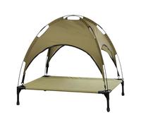 Tumbona para perros con techo, cama elevada para perros, jardín al aire libre, cama para perros, cama plegable para perros, portátil, lavable, con toldo extraíble