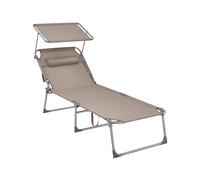 Tumbona Plegable 200 x 71 x 38 cm Gris Oscuro